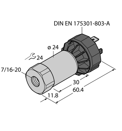 Przetwornik ciśnienia PT5000PSIG-2018-I2-DA91 - Turck