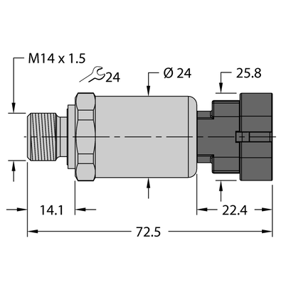 Przetwornik ciśnienia PT600R-2119-I2-AMPS1.5 - Turck
