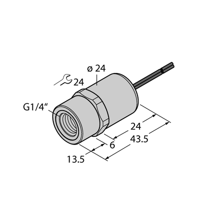 Przetwornik ciśnienia PT16R-1001-I2-WM0.5 - Turck