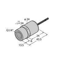 Przetwornik ciśnienia PT16R-1001-I2-WM0.5 - Turck