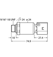 Przetwornik ciśnienia PT600R-2121-I2-KO28A2 - Turck