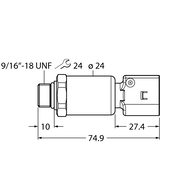 Przetwornik ciśnienia PT600R-2121-I2-KO28A2 - Turck