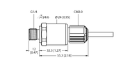 Przetwornik ciśnienia PT1A-1004-I2-CM2.0/O - Turck