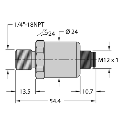 Przetwornik ciśnienia PT100PSIG-1103-I2-H1143 - Turck