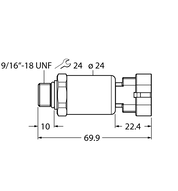 Przetwornik ciśnienia PT400R-2121-I2-AMPS1.5 - Turck