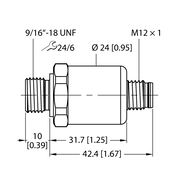 Przetwornik ciśnienia PT150PSIG-1121-I2-H1143 - Turck