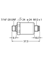 Przetwornik ciśnienia PT40R-2105-I2-H1144 - Turck