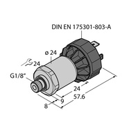 Przetwornik ciśnienia PT4R-1013-U3-DA91 - Turck