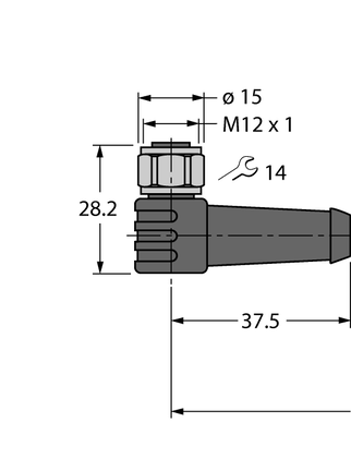 Przewód elementu wykonawczego/czujnika, PUR WKSV4.5T-2-RSSV4.5T/TXL - Turck