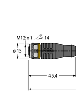 Przewód elementu wykonawczego/czujnika, PUR RKS4.5T-3-RKS4.5T/TXL - Turck