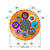 Przewód elementu wykonawczego/czujnika, PUR CABLE8X0.25-XX-PUR-OG-500M/TXO - Turck