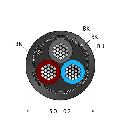Przewód elementu wykonawczego/czujnika, PUR CABLE3X0.34-SH-PUR-BK-100M/TXL - Turck