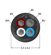 Przewód elementu wykonawczego/czujnika, PUR CABLE4X0.34-SH-PUR-BK-100M/TXL - Turck