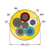 Przewód elementu wykonawczego/czujnika, PUR CABLE5X0.34-XX-PUR-YE-100M/TXY - Turck