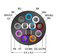 Przewód elementu wykonawczego/czujnika, PUR CABLE12X0.14-XX-PUR-BK-500M/TXL - Turck