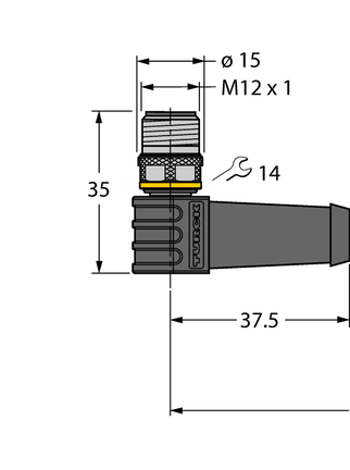 Przewód elementu wykonawczego/czujnika, PUR WSS8T-1/TXL - Turck