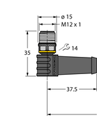 Przewód elementu wykonawczego/czujnika, PUR WSS8T-1/TXL - Turck