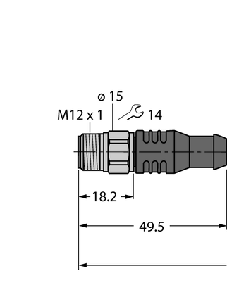 Przewód elementu wykonawczego/czujnika, PUR RSCV4.5T-10/TXL - Turck