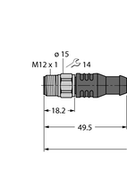 Przewód elementu wykonawczego/czujnika, PUR RSCV4.5T-10/TXL - Turck
