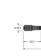 Przewód elementu wykonawczego/czujnika, PUR PKG4Z-0.15-PSG4S/TXL - Turck