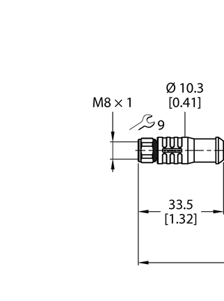 Przewód elementu wykonawczego/czujnika, PUR PKGSV3M-5/TXL - Turck