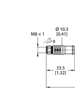 Przewód elementu wykonawczego/czujnika, PUR PKGSV3M-5/TXL - Turck