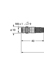 Przewód przemysłowy Ethernet PSGS4M-PKGS4M-4414-3M - Turck