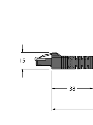 Przewód przemysłowy Ethernet RJ45S FSSD 841-0.5M - Turck