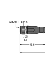 Przewód przemysłowy Ethernet/PROFINET RKSD-PSGS4M-4416-0.3M - Turck