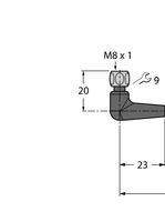 Przewód przyłączeniowy PVC PKWH4M-20-PKWH4M/TFE - Turck