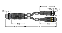 Trójnik 2-drogowy VB-IO-LINK-CLASS-A-POWER-0.3/0.3/TXL - Turck