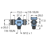 Trójnik 2-drogowy RSM FKM RKM 57 - Turck