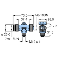 Trójnik 2-drogowy RSM FKM RKM 57 - Turck