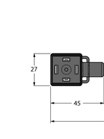 Złącze dla zaworu typ A VAS22-L80E-10/TEL - Turck