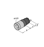 Złącze M8 x 1/śr.  8 mm ESHP3L - Turck