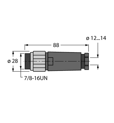 Złącze rozbieralne BSV4140-0/16 - Turck
