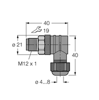 Złącze rozbieralne BSV8240-0/9 - Turck