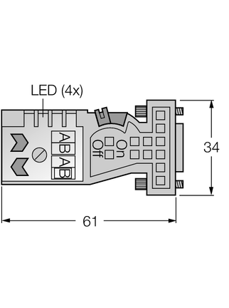 Złącze rozbieralne FW-D9TLEDKU9XX-G-FC-ME-SH-8.5 - Turck