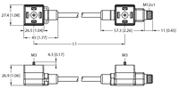 Złącze zaworu typ A VAS22-S80E-0.4-DAS22-S-FS5.432/TXL - Turck