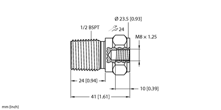 Adapter montażowy MA-M8-1/2-BSPT - Turck
