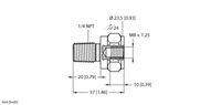 Adapter montażowy MA-M8-1/4-NPT - Turck