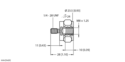 Adapter montażowy MA-M8-1/4-UNF28G - Turck