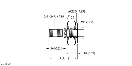 Adapter montażowy MA-M8-3/8-24UNF2A - Turck