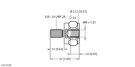 Adapter montażowy MA-M8-3/8-24UNF2A - Turck
