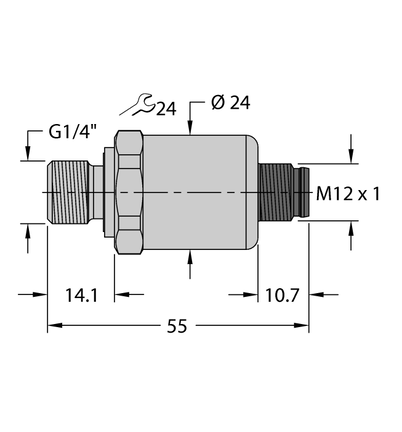 Przetwornik ciśnienia PT5V-1004-I2-H1143 - Turck