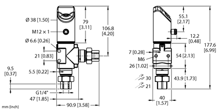 Czujnik ciśnienia PS326-1D-01-2UPN8-H1141 - Turck