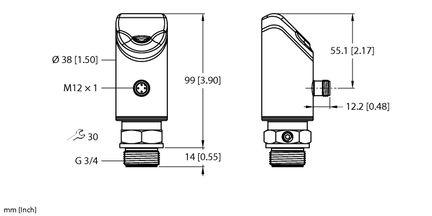 Czujnik ciśnienia z membraną czołową PS311-40V-06-2UPN8-H1141 - Turck