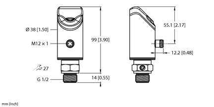 Czujnik ciśnienia z membraną czołową PS311-100-09-2UPN8-H1141 - Turck