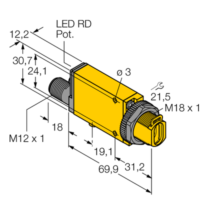 Czujnik fotoelektryczny SM312FVBQD - Turck
