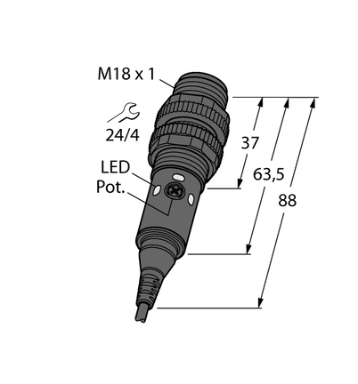 Czujnik fotoelektryczny M18-3VPLPC-2M - Turck